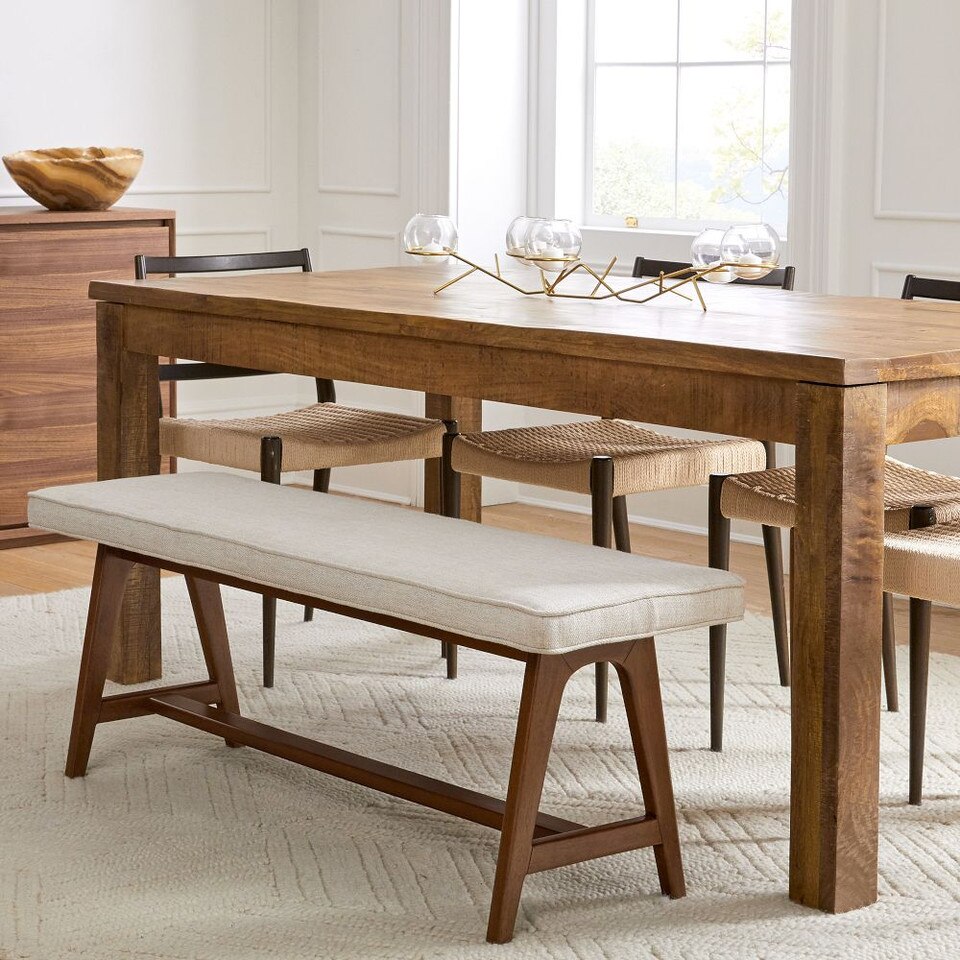 MidCentury AFrame Dining Bench (132 cm) West Elm Australia